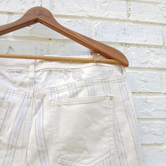 Anthropologie Pilcro Stripe Denim Slim Boyfriend Shorts - Picture 7 of 9
